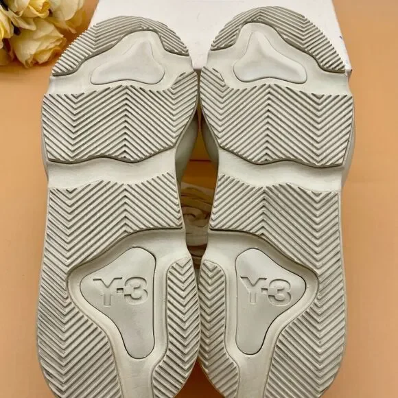 Men’s Y-3 leather sneakers, size 10